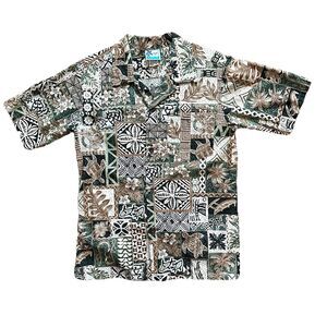 RJC Hawaiian Shirt Boys 16 Short Sleeve Made In USA Aloha Button Up Tropical